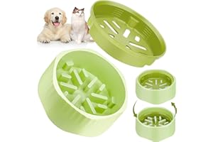Zivacate Miska dla psa 2 w 1 – Przełączanie między standardowym a trybem wolnego karmienia | Ukryty podwyższony design, który spowalnia jedzenie i zapobiega wzdęciom | dla psów i kotów (Zielony)