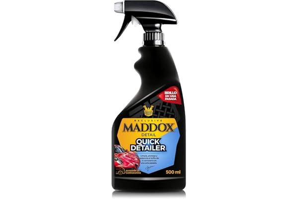 Maddox Detail - Cera Rápida Abrillantador Pintura Quick Detailer 500ml | Aporta brillo intenso, efecto hidrofóbico y tacto sedoso entre lavados. Ideal para mantener la pintura siempre protegida.