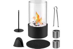 ‎CSTEBOKE Unique Tischkamin, Tischfeuer Outdoor, Feuertisch mit Isoliermatte, Passendes Isolierwerkzeug, Stimmungsvolle Dekoration, EIN gutes Geschenk für Familie und Freunde