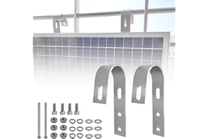 SYULCR 2 stück Solarmodul Halterung Haken, Halterung Haken Balkonkraftwerk, Universal PV Modul Halterung Haken, Balkonkraftwerk Befestigung Haken für Befestigung Solarmodul (Rostfreier Stahl)