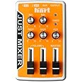 JUST MIXER Audio Mischpult - Batterie-/USB-betriebenes Tragbares Taschen-Audio Mischer mit 3 Stereokanälen (3,5mm) Mit Ein/Au