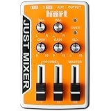JUST MIXER Audio Mixer - Battery/USB Powered Portable Pocket Audio Mixer w/ 3 Stereo Channels (3.5mm) Plus On/Off Switch (Ora