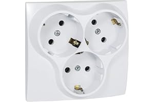 Enchufe Schuko de 3 enchufes, empotrable, IP20 (5309)