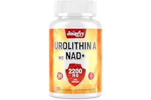 Joiavvy Urolithin A Softgels 2000 mg, Czysta Urolithin A z 200 mg NAD+, Suplement 2 w 1 o Wysokiej Mocy, Naturalne Składniki