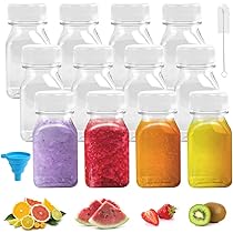 Bottiglie Di Plastica Per Succhi SINJEUN - 33 Pezzi Da 8 Once, Trasparenti E Senza BPA, Con Coperchi - Foto 3