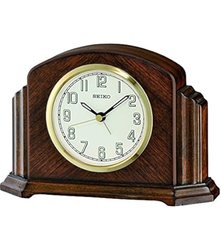 Zeit.Punt tafel hangklok, betrouwbaar kwartsuurwerk, Made in Germany, walnoot glas, 19x23x6 cm - 345407