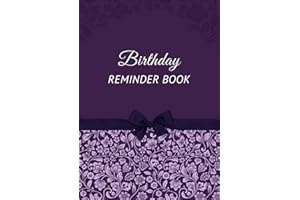 Birthday Reminder Book: A4 Large, Notebook for Records Birthdays, Anniversaries and Important Events with Month Tabs Index, Purple Theme