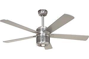 CASAFANA CASAFAN | Deckenventilator ALU | Rotorblatt-Ø 1320 mm | Lack alusilber / Kirschbaum / Alu gebürstet.