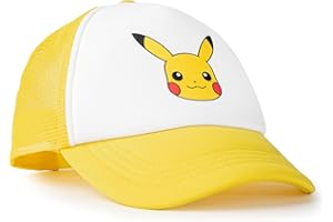 Pokémon Adjustable Curved Peak Cap Options| Classic Summer Mesh Back Hat | Casual Wear Sun Protection | Snap Closure | Official Merchandise for Kids & Young Fans