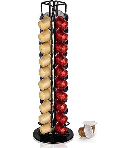 Macom Totem Coffee Dispenser Per Capsule Nespresso - Portacapsule Elegante In Cromo E Grigio