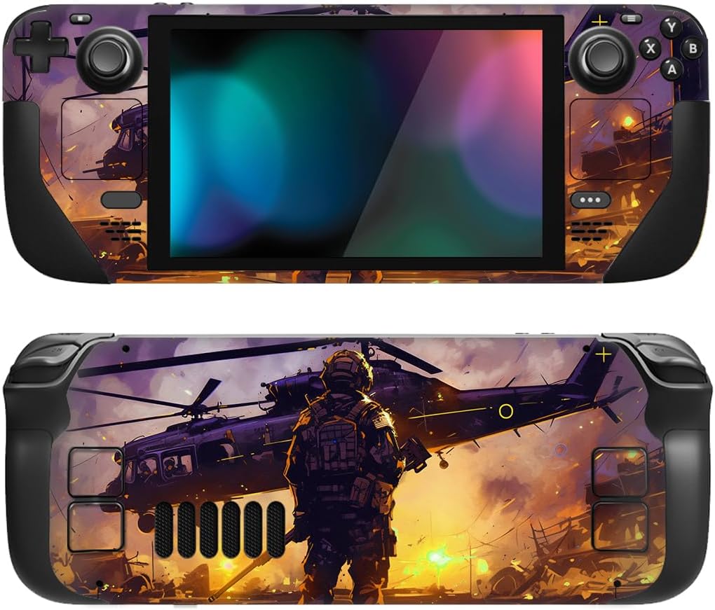 PlayVital Kit de Calcomanía Completa Protectora para Steam Deck LCD - Vinilos Skin Sticker Adhesivo, Pegatinas Personalizadas de Protección para Steam Deck OLED (Amanecer)