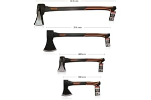 Hecht Axt Set - Spalthammer für effektives Spalten von Holz - Beil Spaltaxt für müheloses Bearbeiten von Brennholz - Gummierter Fiberglas Handgriff für sicheren Halt - Keilförmiger Spaltkopf