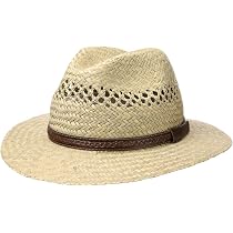 Lipodo Farmer Cappello Paglia Uomo LIPODO Made In Italy - Summer Hat Con Cordoncino Pelle Taglie M-XL Cappello Sole Paglia Naturale - 10