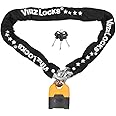 Vinz Makalu Chaîne Antivol Moto Art 4 | Chaîne de sécurité avec Cadenas à Clé | Cadenas de chaîne idéal pour Moto Scooter Vél