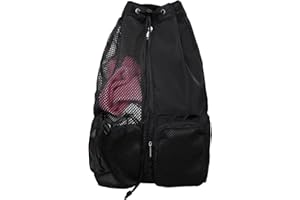 JSTHHTT Sac Piscine, Sac Cordon Séparation Humide et Sèche, Sac de Piscine en Maille, Sac Piscine, Sac à Dos de Plage avec Séparation Sèche et Humide pour Sport, Plage, Voyage pour Garçons et Filles