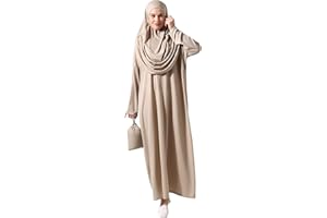 ihvan online Robes Musulmanes pour Femme, Robe de prière Islamique à Manches Longues