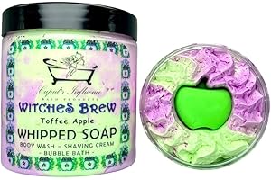 CUPID'S INFLUENCE BATH PRODUCTS Witches Brew 180gr Toffee Apple Scented Whipped Soap / Body Wash / Shaving Cream / Bubble Bath / Shower Cream / Shower Fluff, Multicoloured