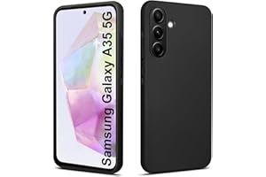 Elekpia Dünn Hülle Kompatibel mit Samsung Galaxy A35 5G, Kratzfest Stoßfest rutschfest Handyhülle, Anti-Fingerabdruck Fallschutz Schutzhülle, Weich TPU Silikon Case, Kantenschutz Cover (Matt Schwarz)