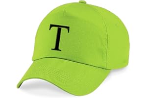 4sold New Casquette de Baseball Cap BRODÉ Letter A z Garçon Fille Enfants Chapeau Bonnet Unisexe Vert Citron