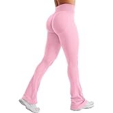 ZAAYO Flared Leggings Women's Invisible Scrunch Butt Yoga Trousers Women's Push Up Sports Leggings Flared Sports Trousers Hig
