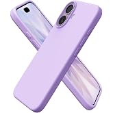 URUCHI iPhone 17 ile Uyumlu Kılıf, İ&ccedil;i Kadife Kaplamalı İnce Sıvı Silikon Tam Koruma Yumuşak Jel Silikon Kapak, Lila