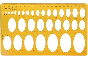 WuLi77 Zeichenschablonen, oval, Kreis, für Studenten, Basteln, Bauen, Schule, Büro