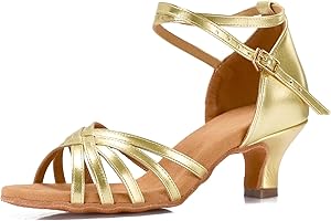 VASHCAME - Donna Scarpe da Ballo Latino/Sala da Ballo/Standard Tacco 5cm/7cm