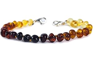 Baby J's - Bracelet/Anklet - Adjustable Premium Amber Bracelet - Handcrafted with 100% Baltic Amber