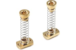 QWORK® 2 Pezzi Dado T8 Antigioco a Molla per Upgrade di Stampante 3D Ender 3 Ender 3S Ender 3 Pro Creality Serie CR10 Tornado Macchina CNC, Vite Filettata Acme da 8 mm