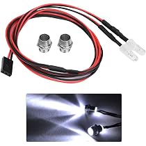 V GEBY RC LED-Scheinwerfer – 5 Mm Weißes Licht, Für 1/10 RC-Cars, Einfacher Anschluss An Receiver (Kanal 3)
