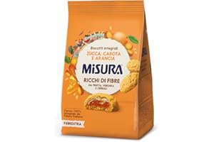 Misura Frollino Integrale Fibrextra | Con farcitura alla zucca, carota e arancia | 100% Farina Integrale | Confezione da 260 grammi