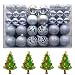 Produktbild (WKG07) Weihnachtskugeln Christbaumkugeln Baumschmuck Weihnachtsbaumschmuck Deko 100er (Silber)