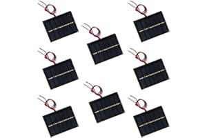 NUZAMAS - Set di 8 mini celle a pannello solare da 3 V, 65 x 48 mm, per energia solare, fai da te, casa, giardino, progetti scientifici - Giocattoli - Caricabatteria