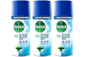 Dettol All-in-One Disinfectant Spray Crisp Linen, 400 ml, Pack of 3 (Packaging May Vary)