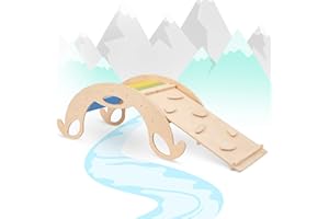 Nobsi Scala per Scivolo e Scala a chiocciola in Stile per L'Arco di Arrampicata | Triangolo di Arrampicata Montessori | Struttura per Arrampicata per Bambini e Ragazzi - Jumbo Multicolore