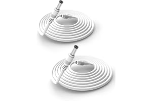 Tonton 12V DC Verlengkabels van 10 metrów, 2,1 mm x 5,5 mm verlengkabel voor voedingsadapter, vrouwelijke naar mannelijke verlenging voor beveiligingscamera, IP-netwerkcamera, DVR, 2Opakowanie 10M