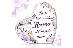 GIFTASY Regalo Nonna, Decorazioni Acrilico, Regalo Nonna Compleanno, Idee Regalo per Nonna, Regalo Festa dei Nonni, Regalo Nonna Originali, Regalo Nonna Natale