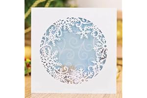 Rosojodg Metal Cutting Dies for Card Making, Snowflake Circle Background Stencil for DIY Scrapbooking, Album Embossing, Photo Crafts, Paper Cards Decorative Craft, Die-Cutting