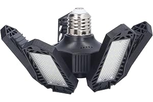 LED-garagelampa, vikbar 20W pendellampa för garage med 1500 lm, E27-sockel, justerbara dokumentförstörare, Creature, verkstad, inköp, gård