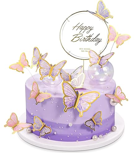 30 Decorazioni Farfalle 3D Per Torte - Cake Topper Per Compleanni, Matrimoni, Cupcake (Rosa) - Foto 5