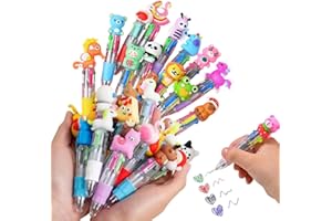 ARTHINK 30 Pack Cute Multicolor Pens | Kawaii 4-in-1 Colors Ballpoint Pens for Kids- Perfect Party Favors, Classroom Prizes- Fun Writing Gifts for Boys Girls