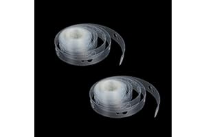 Andiker Lot de 2 Rouleaux Bande de Ballon Arche de 5 m Trou double chaîne de Ballon Transparent kit Arche Ballon en Plastiqu pour Déco Anniversaire/Mariage/Fêtes/Noël (2 rolls chains)