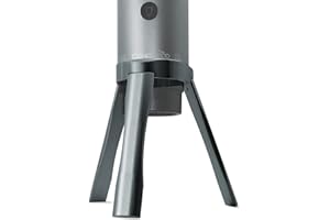 CONQUECO Soporte portátil para máquina de café: soporte de aluminio extraíble compatible con máquina espresso portátil, pequeño, plateado, PCM020-S