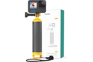 Wealpe Floating Hand Grip Waterproof Grip Monopod Diving Stick Handler Compatible with GoPro Hero 11, 10, 9, 8, 7, Max, Hero (2018), 6, 5, 4, Session, 3+, 3, 2, 1, DJI Osmo Action Cameras