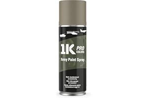 1K PRO COLORS Militär-Farbspray Army 1K PRO – 400ml Spraydose matt, Militärfarbe, UV und wetterfest, schnelltrocknend, DIY Projekt - RAL1019 Desert