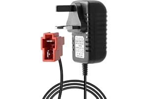 JESIAH 6V 1Ah Charger for Kids Ride On Car, 6 Volt Electric Toy Vehicles Battery Charger for Ride on Toys for Racer Quad BMX 918 X6 R8 TRAX Moto ATV Wildfire Quad (Square Red Plug)