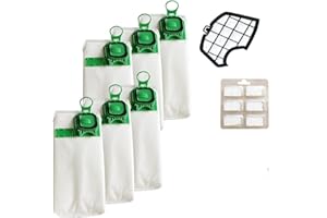 miro service kit 6 sacchetti compatibile per aspirapolvere folletto vk 140-150 + 1 griglia motore + 6 profumi