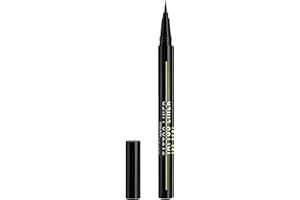 Maybelline New York płynny eyeliner, wodoodporny, odporny na ścieranie i trwały, wegański, tusz do tatuażu, nr 881 Matte Black (czarny), 1 ml