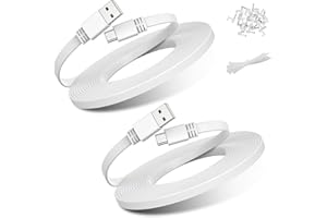 BASESAILOR Kabel Micro USB 6 m (2 sztuki), płaski kabel micro USB do ładowania kabel do Yi Camera, Nest aparat, Blink XT Camera, Furbo, Arlo Q, Wyze Cam, Netvue, Xbox One