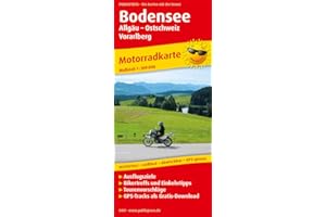Bodensee, Allgäu - Ostschweiz - Vorarlberg: Motorradkarte mit Ausflugszielen, Bikertreffs und Einkehrtipps sowie Tourenvorschlägen, wetterfest, ... GPS-genau. 1:200000 (Motorradkarte: MK)